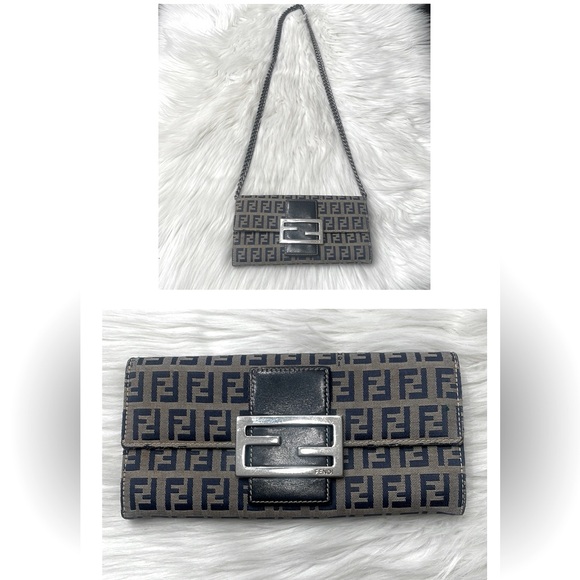 FENDI Zucchino Monogram Wallet - Picture 1 of 16